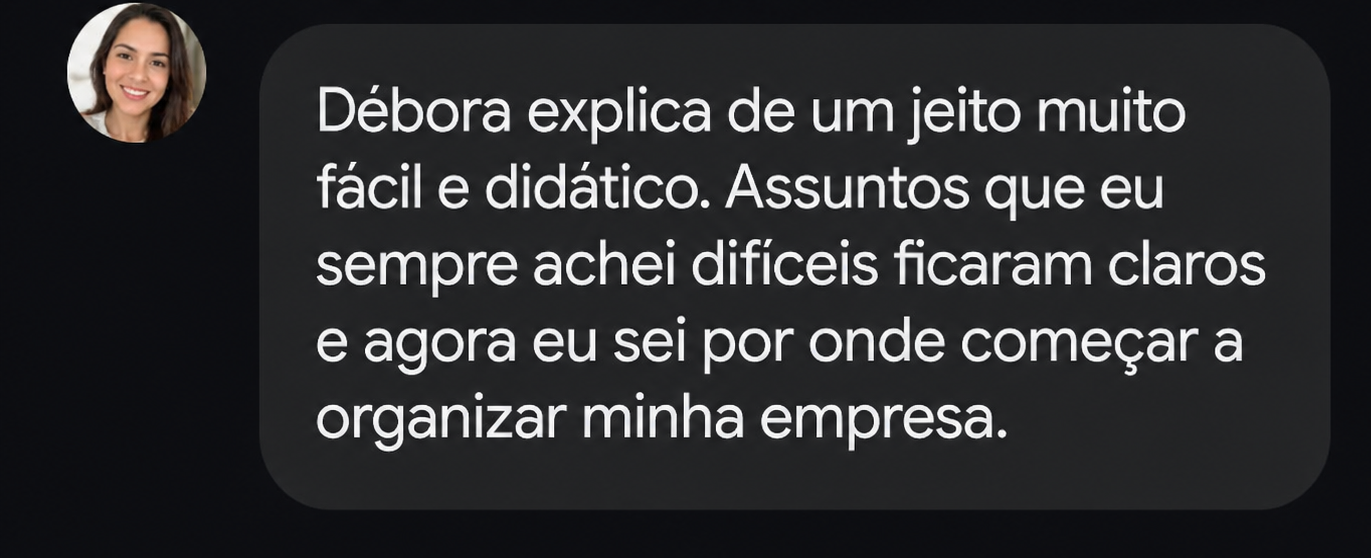 Relato de aluna sobre os conteúdos de gestão com Débora Vasconcelos 3