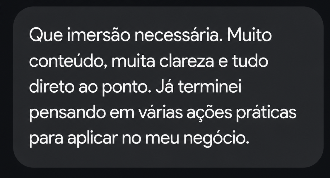 Relato de aluna sobre os conteúdos de gestão com Débora Vasconcelos 4
